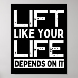 Hiss som ditt liv är beroende av dess gymmeviktnin poster