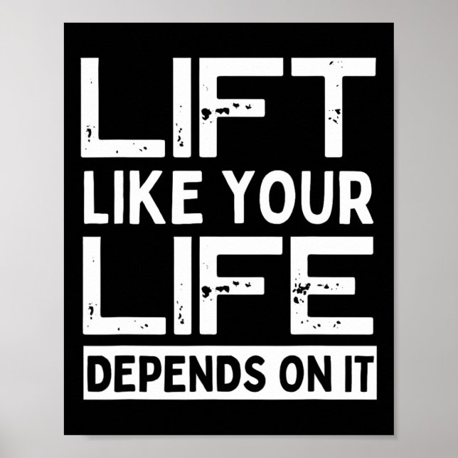 Hiss som ditt liv är beroende av dess gymmeviktnin poster (Framsidan)