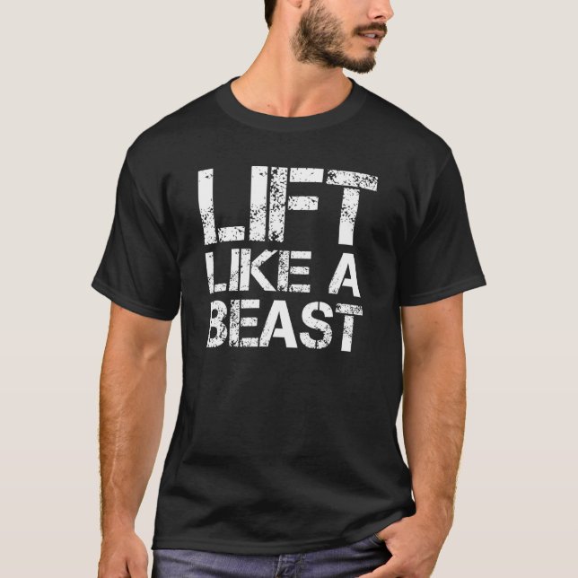 Hiss som en Beast Bodybuilding Bodybuilding Tee (Framsida)