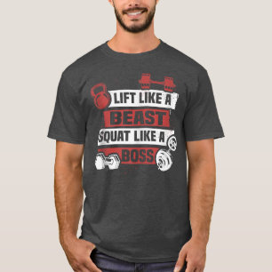 Hiss som en Beast fyrkant som en Chef-arbetsvikt T Shirt