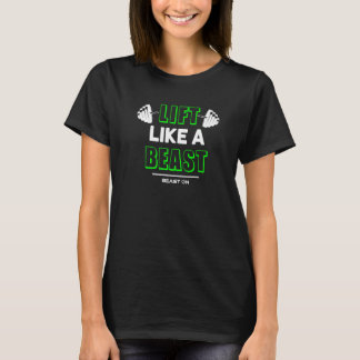 Hiss som en Beast Grönt Gym Fitness Bodybuilding T Shirt