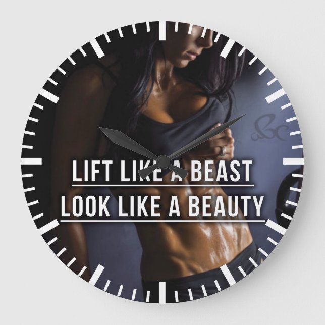 Hiss som en Beast, se ut som en skönhet - träning Stor Klocka (Framsida)