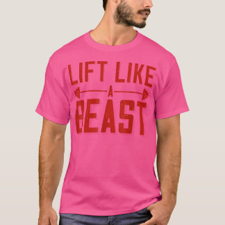 Hiss som en Beast som säger Bodybuilding Barbell B T Shirt