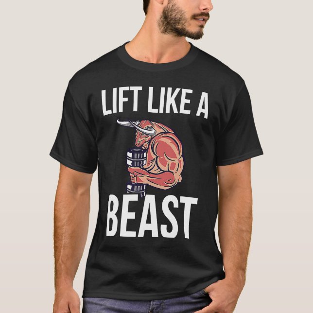 Hiss som en bodybuilding för Beast T Shirt (Framsida)