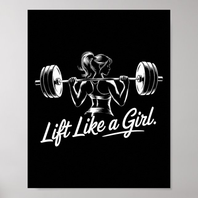 Hiss som en flicka - gym konsthämtning för kvinnor poster (Framsidan)