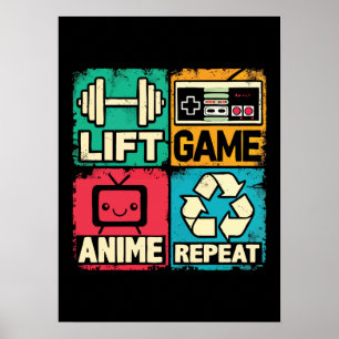 Hiss, spel, djur, upprepa poster