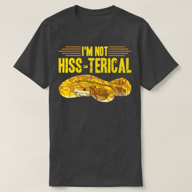 Hiss Terical Boll Python Snake T Shirt (Design framsida)