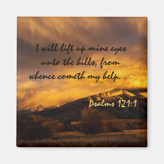 Hiss Up Mine Ögon bible Verse Magnet