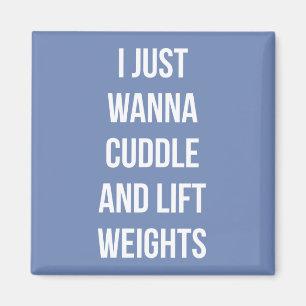 Hiss-vikt och Cuddle - Cute Funny Novelty Gym Magnet