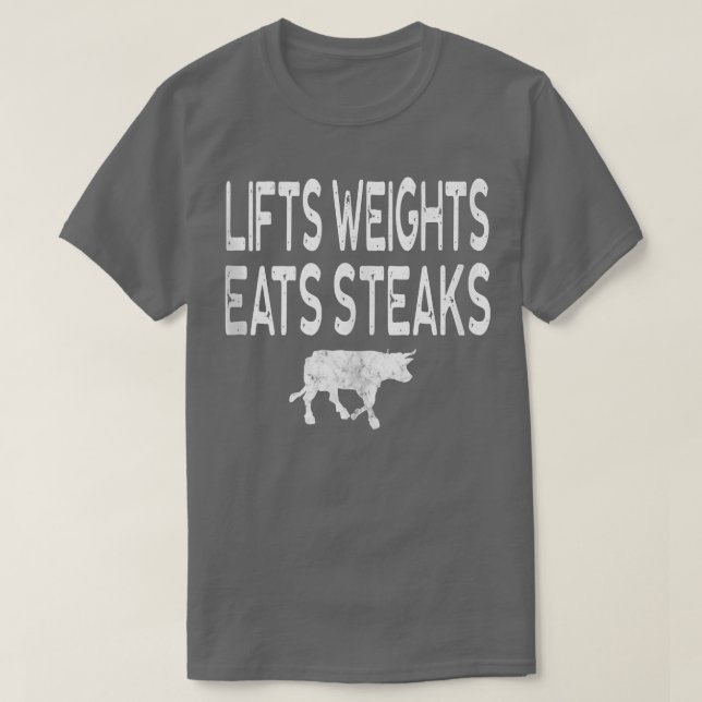 Hiss Viktar Uppskattar Steak Protein Body Builder  T Shirt (Design framsida)