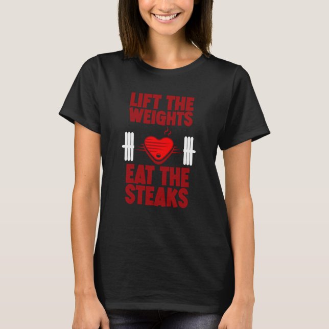Hiss: Vikten av steaks T Shirt (Framsida)