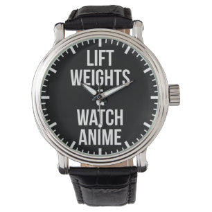 Hiss-vikter och bevaka anime - inspirationsgym armbandsur