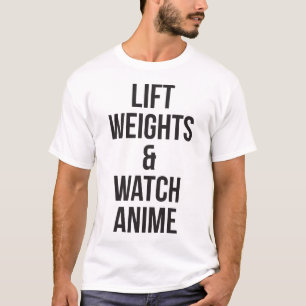 Hiss-vikter och bevaka anime - inspirationsgym t-shirt