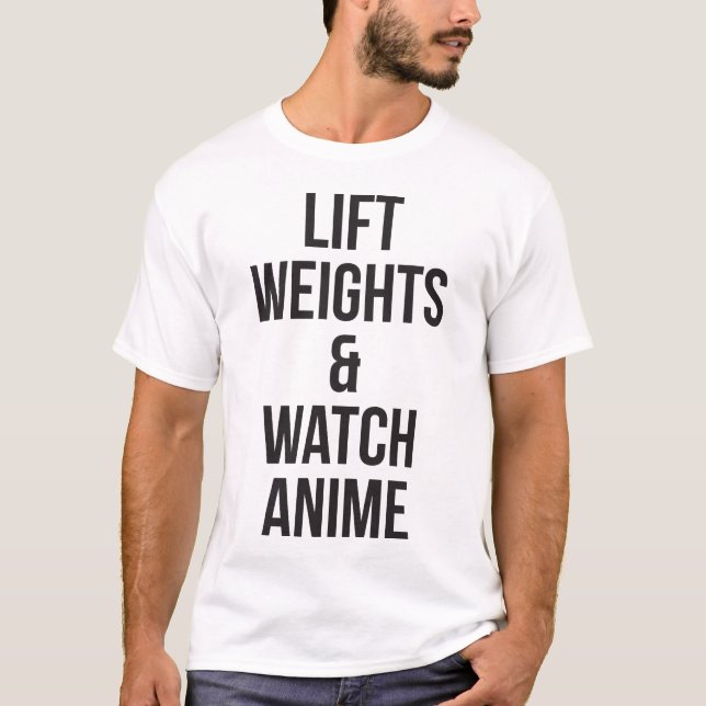 Hiss-vikter och bevaka anime - inspirationsgym t-shirt (Framsida)