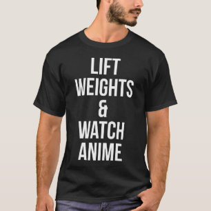Hiss-vikter och bevaka anime - inspirationsgym tee