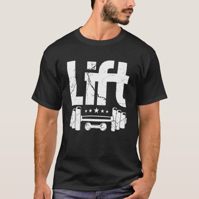 Hiss Weight Liiting Gym Workout Exercise Fitness D T Shirt (Framsida)