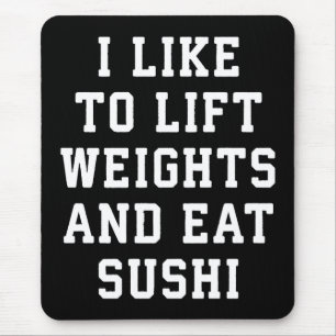 Hiss Weights and Eat Sushi - Funny Carbs Novelty Musmatta