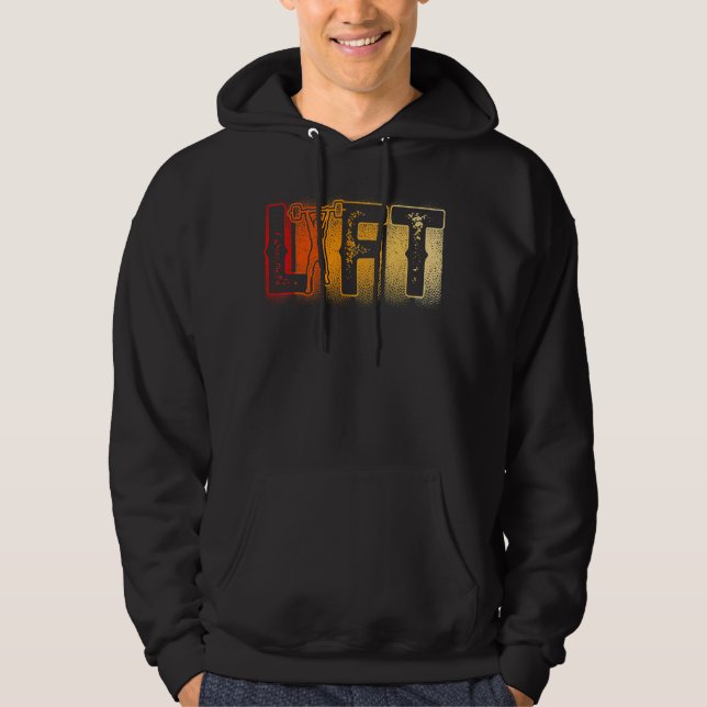 Hiss Workout Weightlyftande lyftgym Hoodie (Framsida)