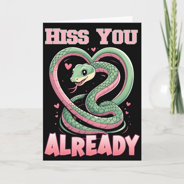Hiss You Already Cute Snake Card Kort (Framsida)
