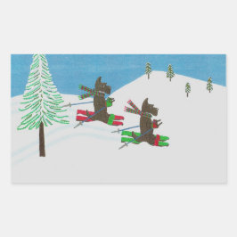 Hissar etiketterna Slopes 2015CardContest Rektangulärt Klistermärke