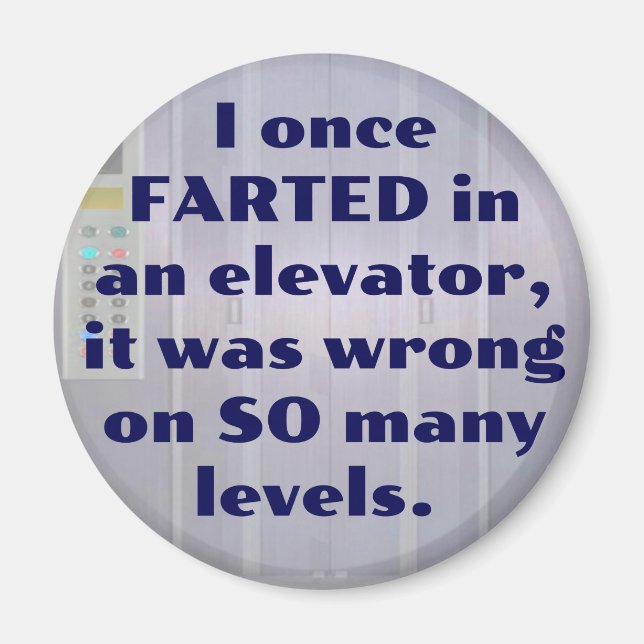 Hissar i en hiss, FART JOKE, PAPPA JOKE Magnet (Framsidan)