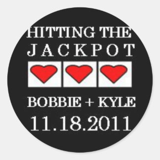 Hissar Jackpot Runt Klistermärke