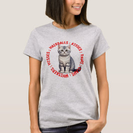 Hisses and Kisses, British kort hair cat T Shirt