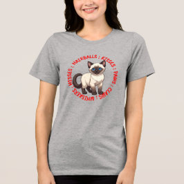 Hisses och Kisses, siamesisk katt T Shirt