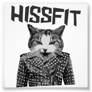 Hissfit rebellisk misslyckadkattunge fototryck