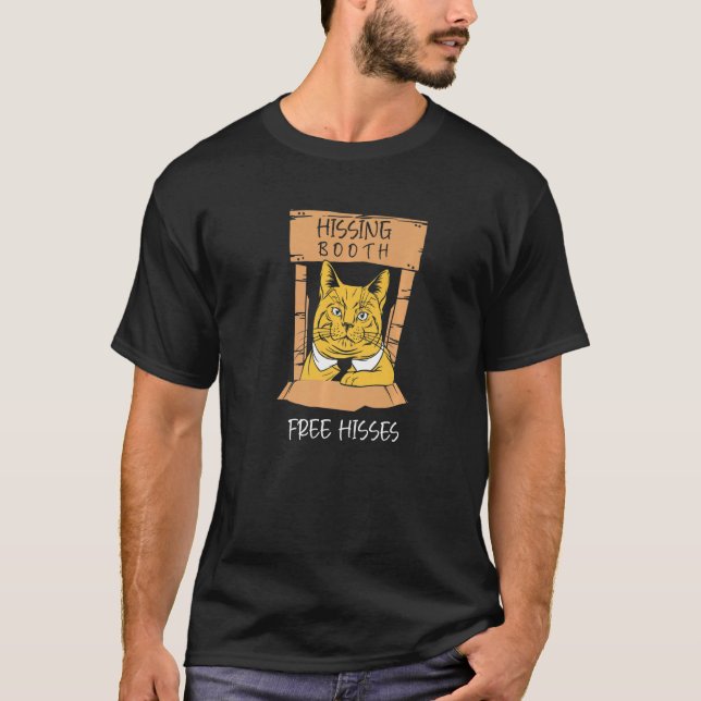 Hissing Booth Free Hisses Cat Owner Kitten T Shirt (Framsida)