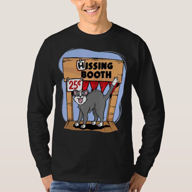 Hissing Booth Kitten Kattunge Furmamma Furdad T Shirt (Framsida)