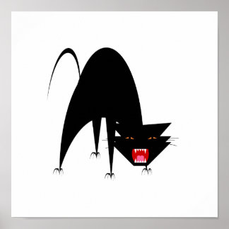 Hissing Cat Poster