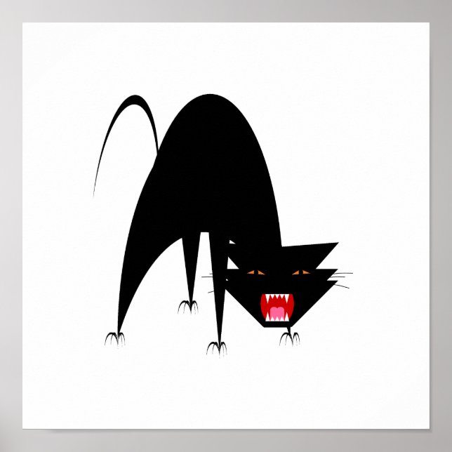 Hissing Cat Poster (Framsidan)