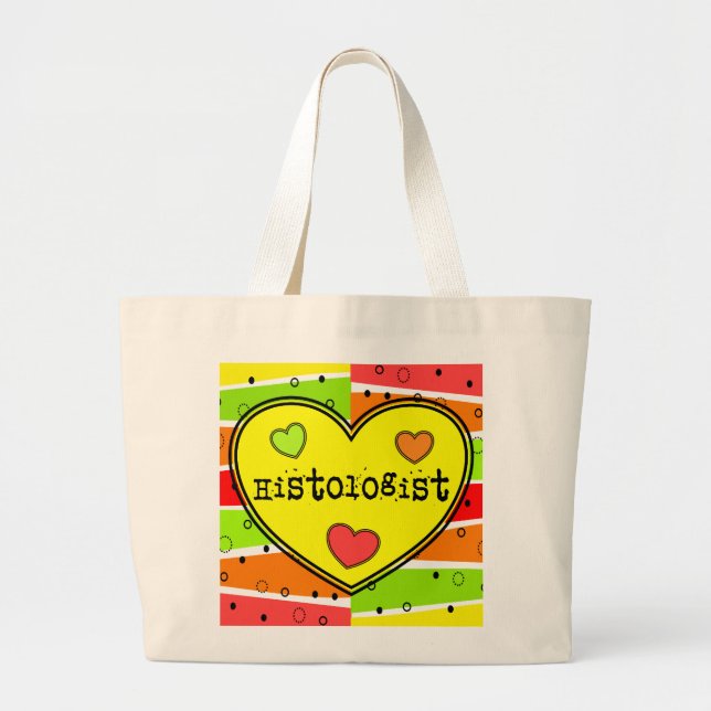 Histologi Citrus Heart Tote Bag Jumbo Tygkasse (Framsidan)