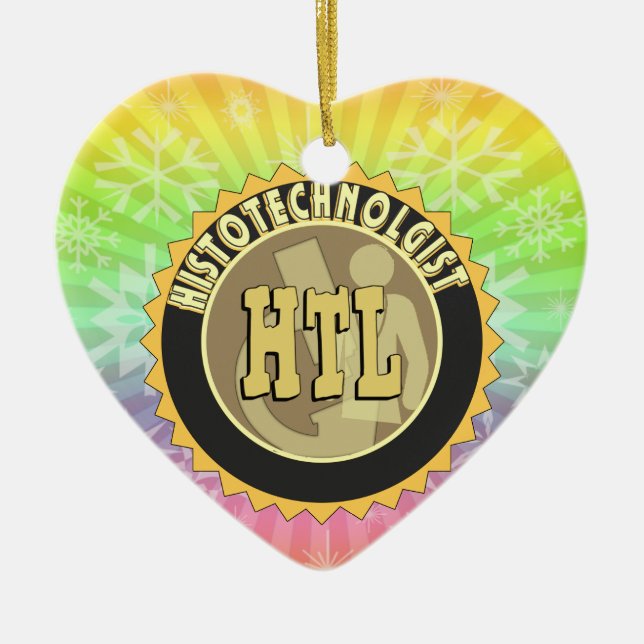 HISTOLOGI TECH FÖR HTL-EMBLEM HISTOTECHNOLOGIST JULGRANSPRYDNAD KERAMIK (Framsidan)