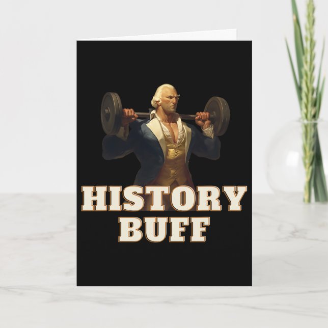Historia Buff George Washington 4 juli gym träning Kort (Framsida)