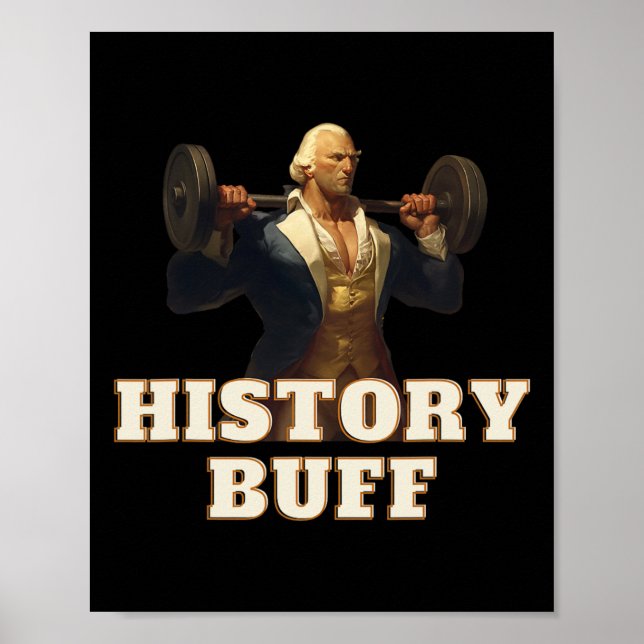 Historia Buff George Washington 4 juli Gym Träning Poster (Framsidan)