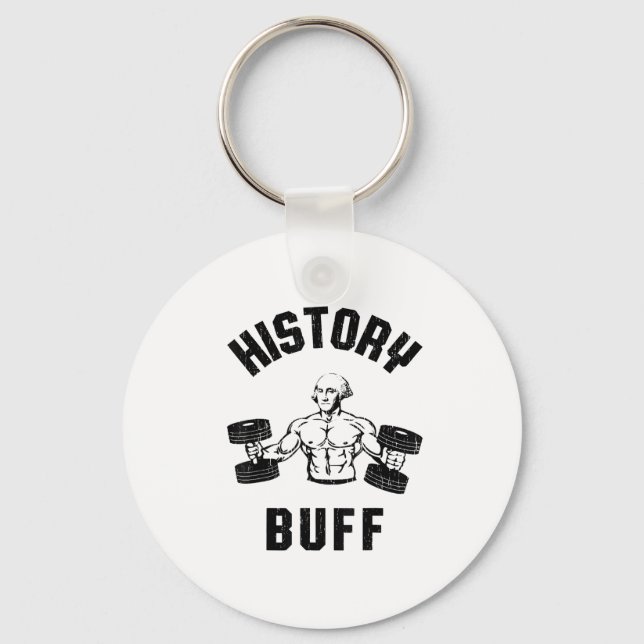 Historia Buff Rolig George Washington Träning , Li Nyckelring (Framsida)