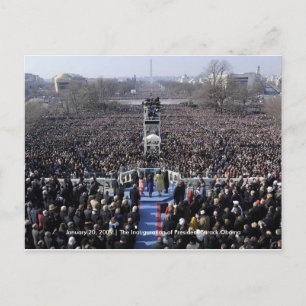 HISTORIA: Crowd vid Obamas invigning Vykort