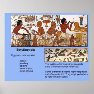 Historia forntida egypten, egyptierhantverk poster