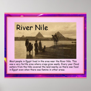 Historia forntida egyptenflod Nile Poster