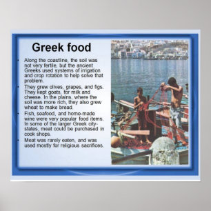 Historia, forntida Grekland, grekisk mat och fiske Poster