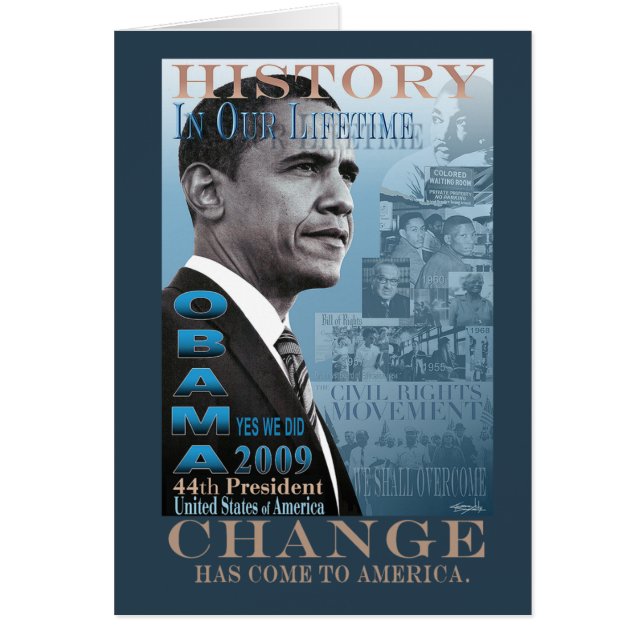 Historia i vår livstid (medborgerlig rättighet) hälsningskort (Framsidan)