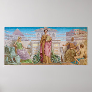 Historia mosaik av Frederick Dielman Poster