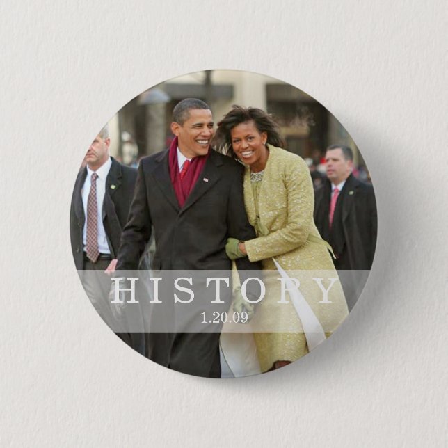HISTORIA: President Barack och Michelle Obama Knapp (Framsida)