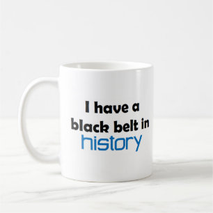 Historia svart bälte kaffemugg