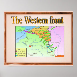 Historia världskrig beklär kartlägger jag som poster