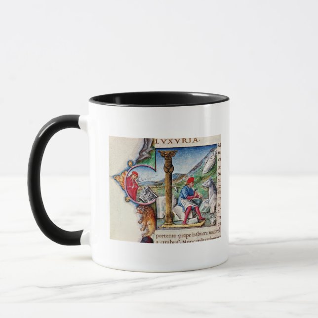 Historiated initiala 'L Mugg (Vänster)