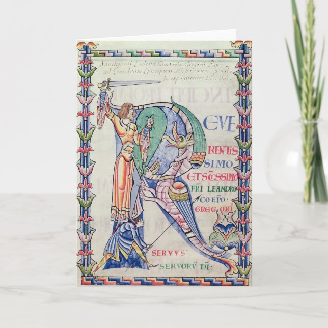 Historiated initiala 'R Anteckningskort (Framsida)