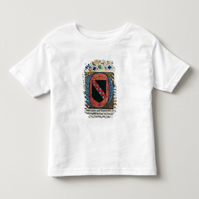 Historiated initialt "D" som visar vapenskölden Tee Shirt (Framsida)
